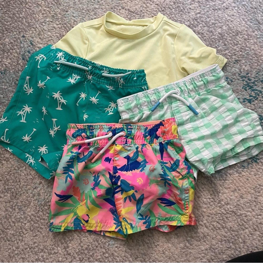 Bundle of Toddler Rash Guard and Swim Trunks